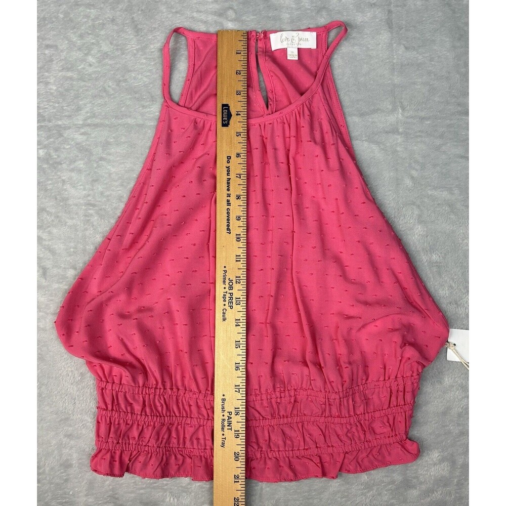 Love & Piece Women’s Size XL Sleeveless Halter Elastic Waist Top Pink - Picture 5 of 10